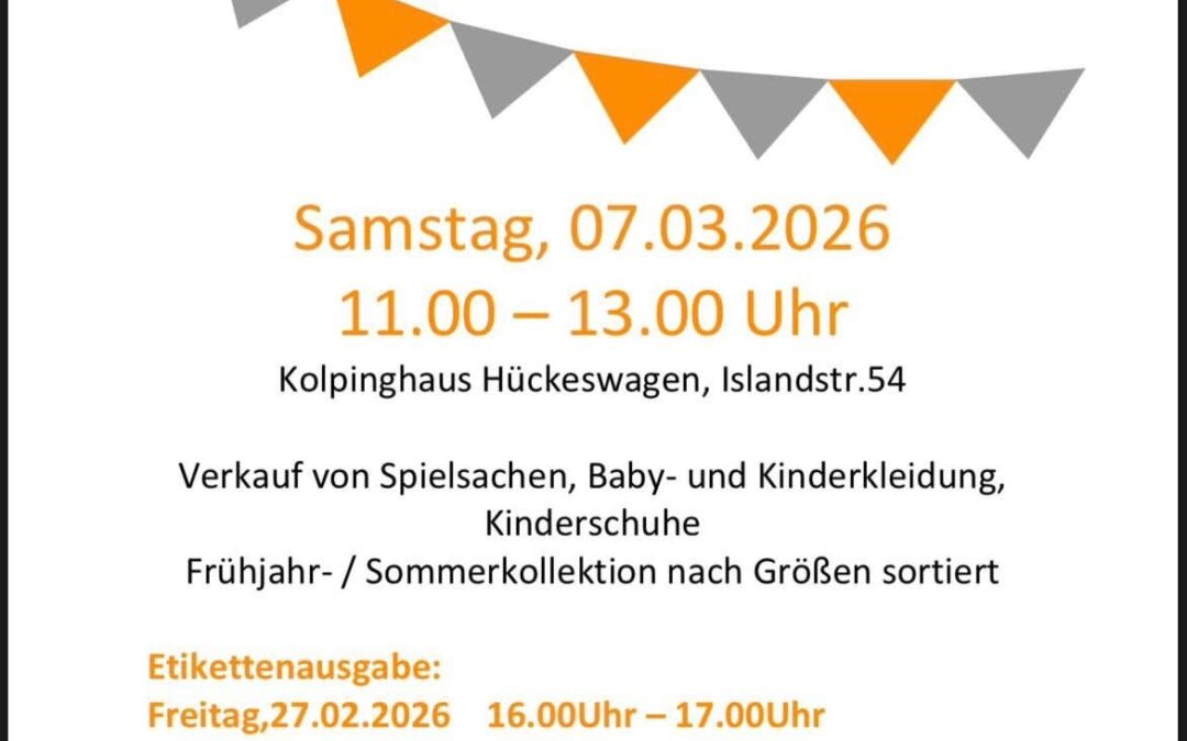 07.03.2026 Kolping Kinderkleiderbasar
